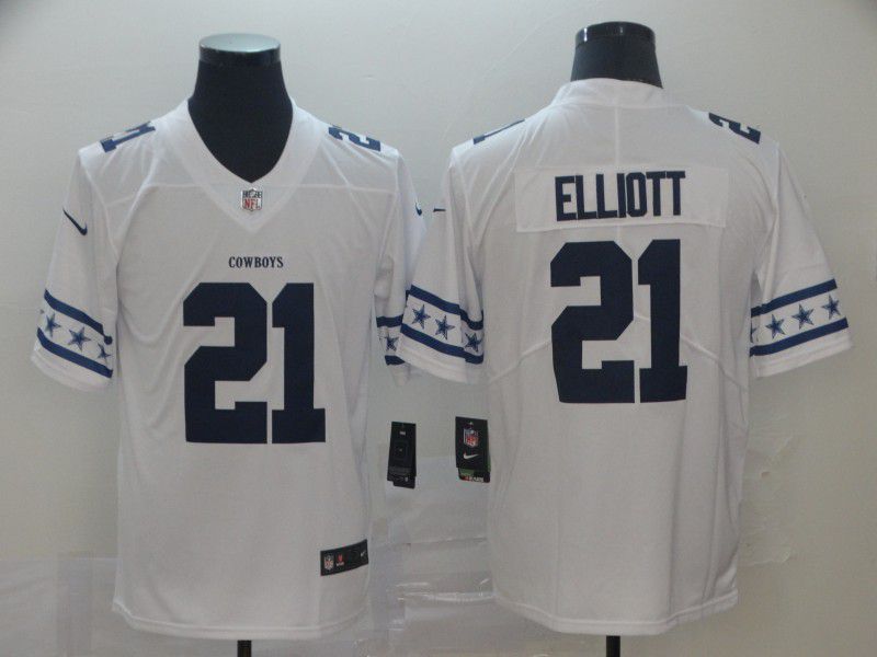 Men Dallas cowboys 21 Elliott White team logo cool edition NFL Jerseys